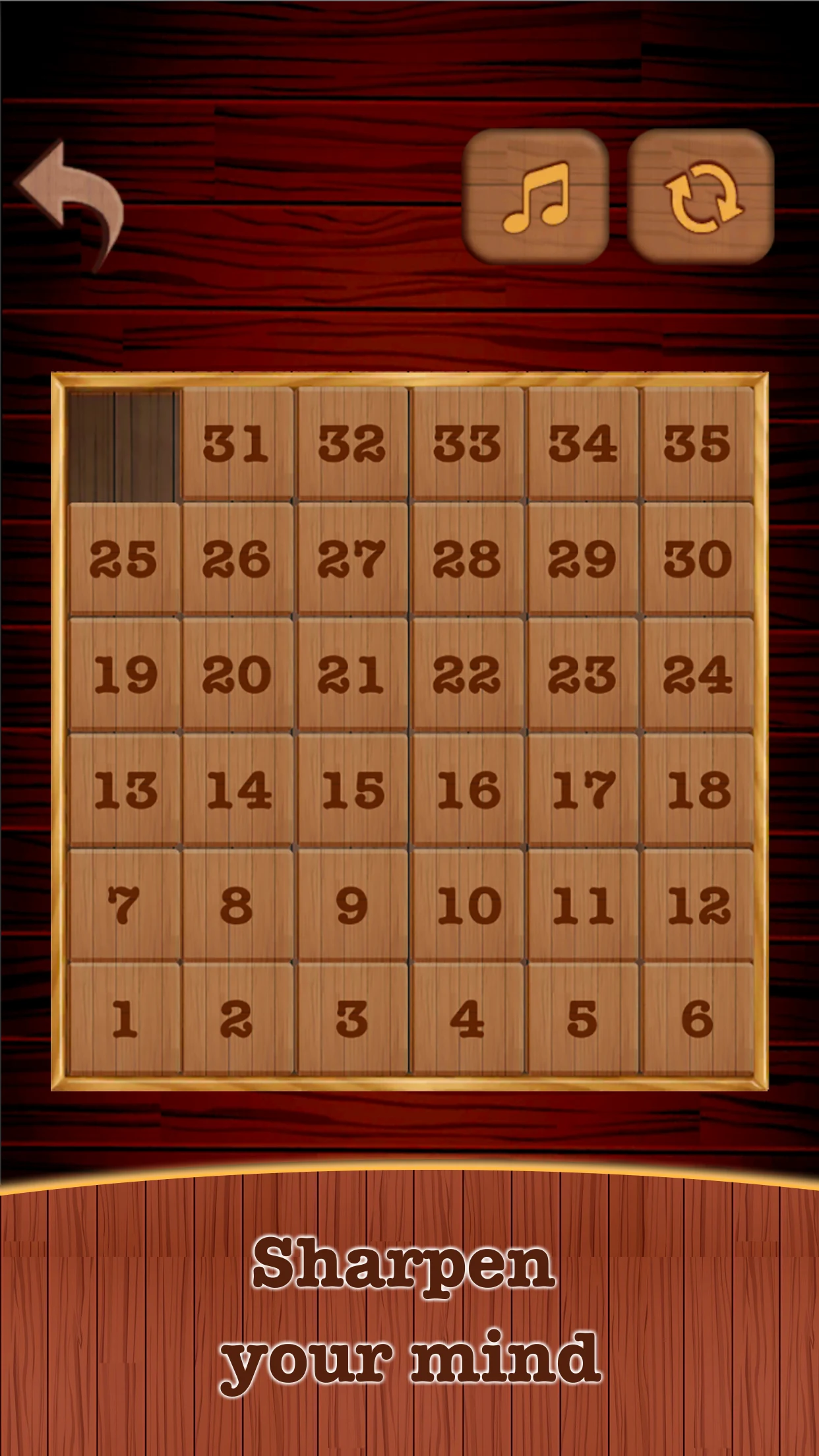 Wooden 15 Puzzle ! Number Slid screenshot